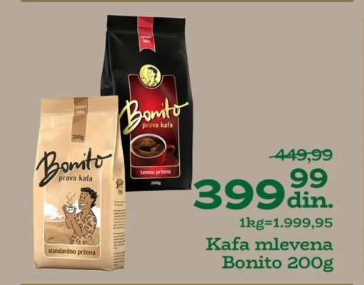Kafa mlevena Bonito , 200g