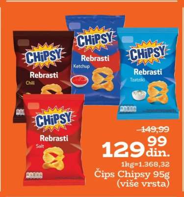 Čips Chipsy 95g