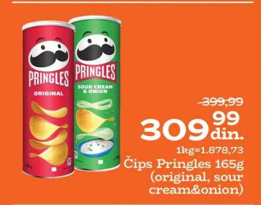 Čips Pringles 165g