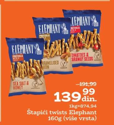 Štapići twists Elephant