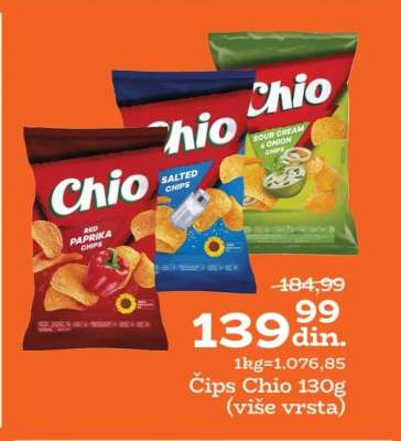 Čips Chio 130g