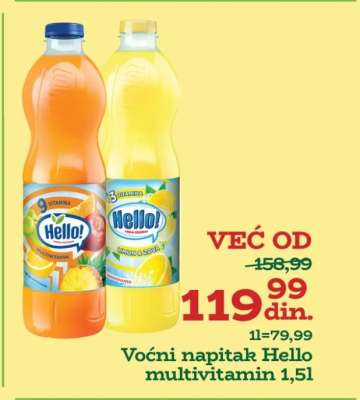 Voćni napitak Hello multivitamin 1,5l