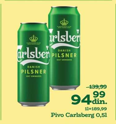 Pivo Carlsberg 0,5l