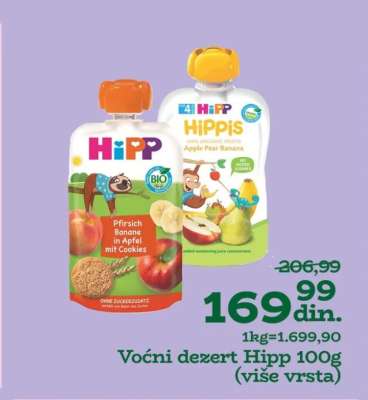 Voćni dezert Hipp 100g