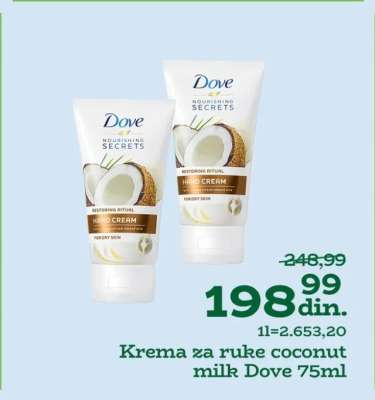 Krema za ruke coconut milk Dove 75ml
