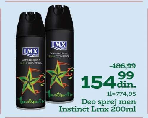 Deo sprej men instinct Lmx 200ml