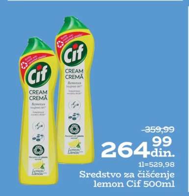 Sredstvo za čišćenje lemon Cif 500ml