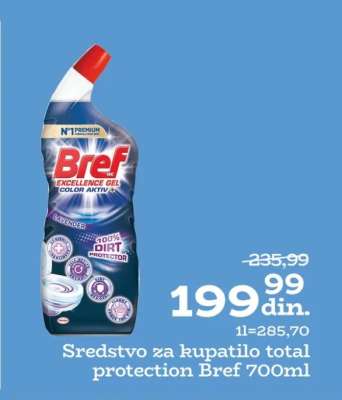 Sredstvo za kupatilo total protection Bref 700ml