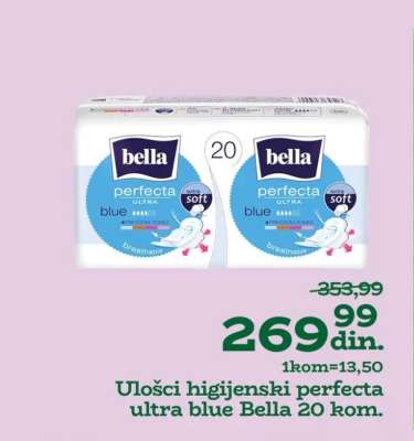 Ulošci higijenski perfecta ultra blue Bella 20 kom.