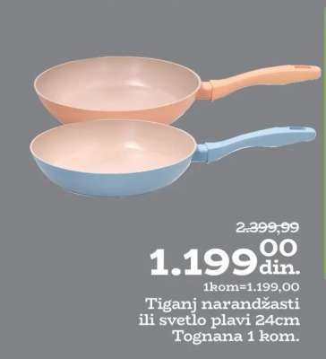 Tiganj narandžasti ili svetlo plavi 24cm