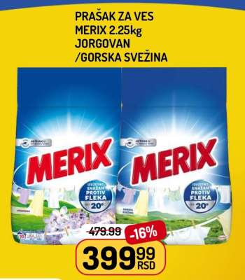 Prašak za veš Merix 2.25kg