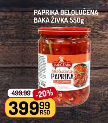 Paprika belolučena Baka Živka 550g