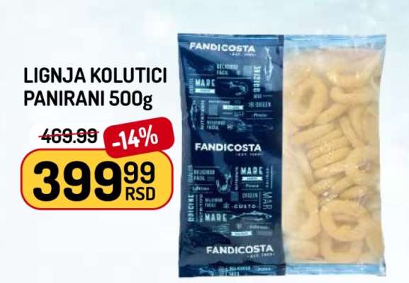 Lignja Kolutići Panirani 500g