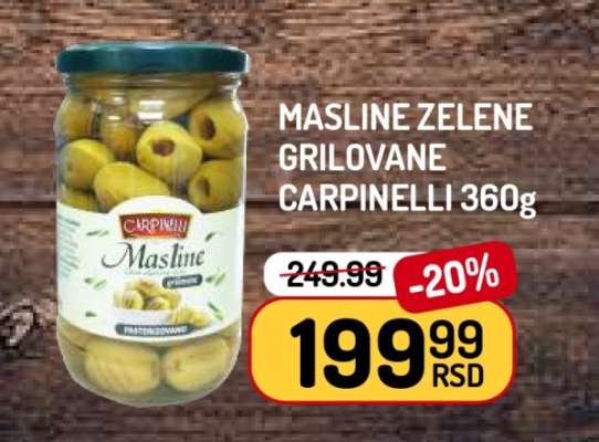 Masline Zelene Grilovane Carpinelli 360g