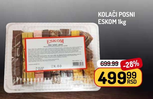 KOLAČI POSNI ESKOM 1kg