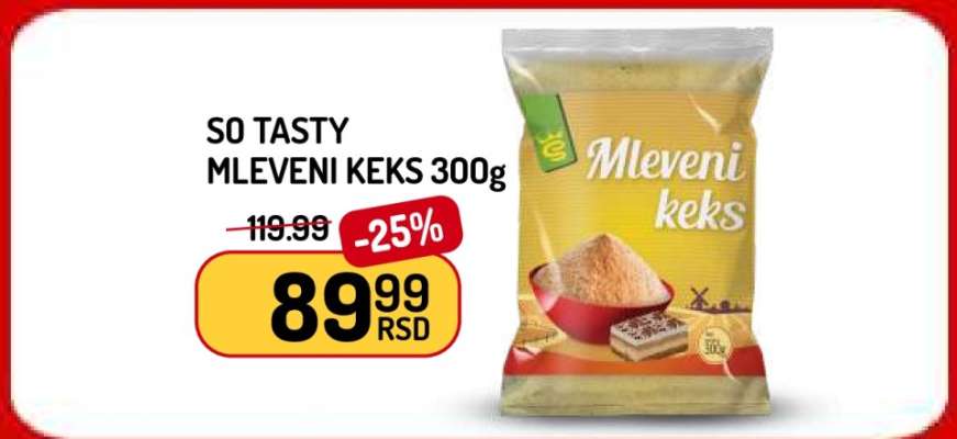SO TASTY MLEVENI KEKS 300g