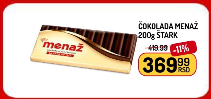ČOKOLADA MENAŽ 200g ŠTARK