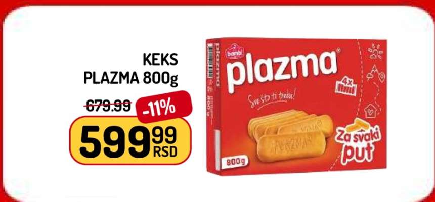 Keks Plazma 800g