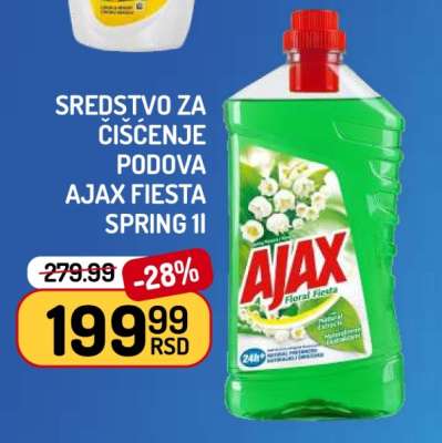 Sredstvo za čišćenje podova Ajax Fiesta Spring 1L