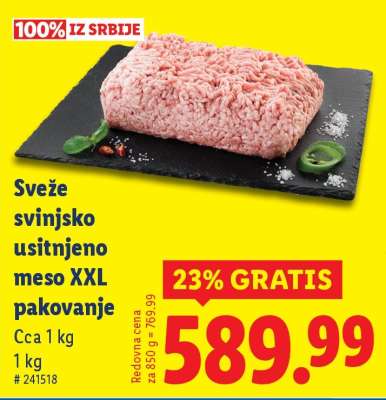 Sveže svinjsko usitnjeno meso XXL pakovanje