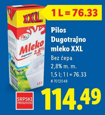 Pilos Dugotrajno mleko XXL