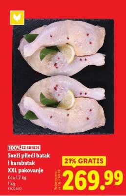 Sveži pileći batak i karabatak XXL pakovanje