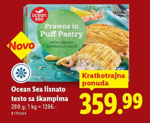 Ocean Sea lisnato testo sa škampima