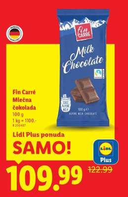 Fin Carré Mlečna čokolada