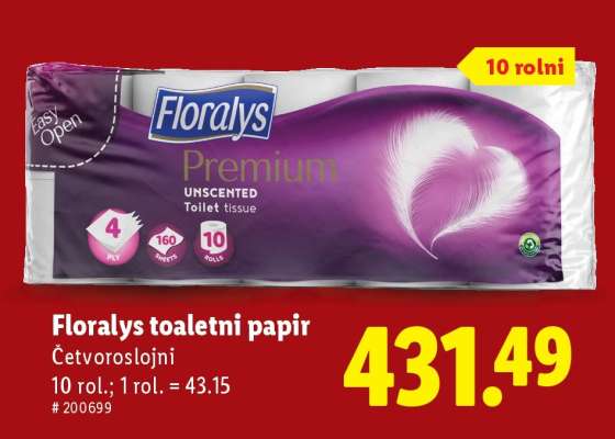 Floralys Toaletni papir