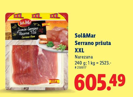 Sol&Mar Serrano pršuta XXL