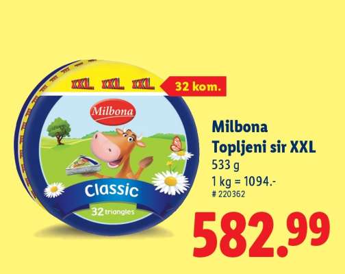 Milbona Topljeni sir XXL