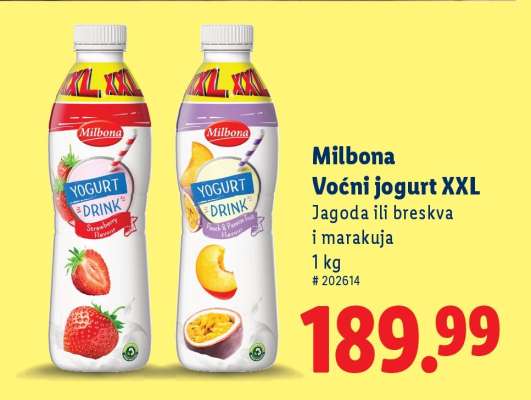 Milbona Voćni jogurt XXL