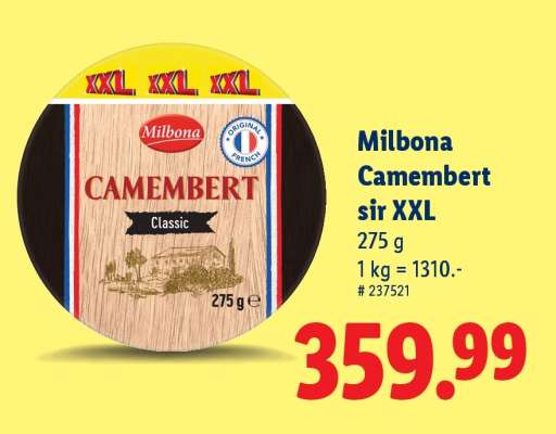 Milbona Camembert sýr XXL