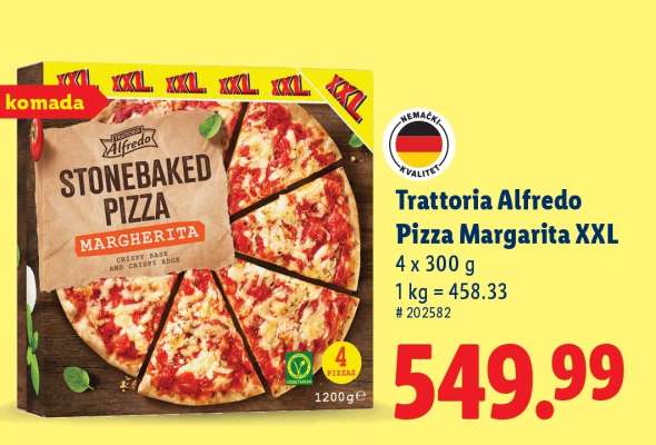 Trattoria Alfredo Pizza Margarita XXL