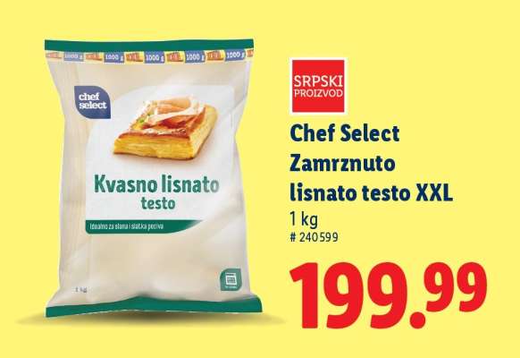 Chef Select Zamrznuto lisnato testo XXL