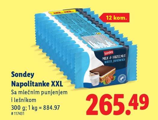 Sondey Napolitanke XXL