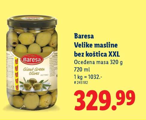 Baresa Velike masline bez koštica XXL