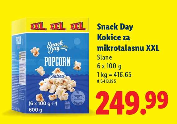 Snack Day Kokice za mikrotalasnu XXL