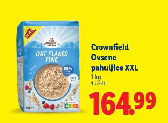 Crownfield Ovsene pahuljice XXL