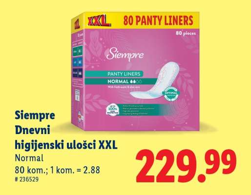Siempre Dnevni higijenski ulošci XXL