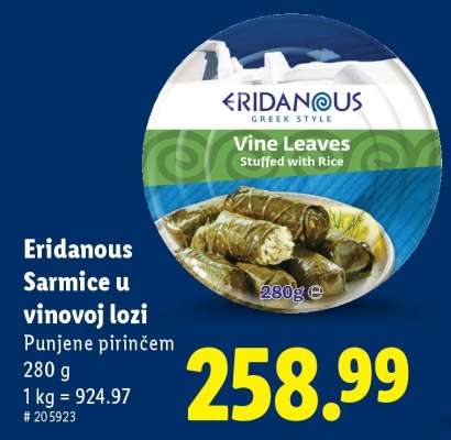 Eridanous Sarmice u vinovoj lozi