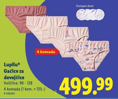 Lupilu Gaćice za devojčice
