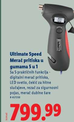 Ultimate Speed Merač pritiska u gumama 5 u 1