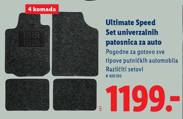 ULTIMATE SPEED Set univerzalnih patosnica za auto