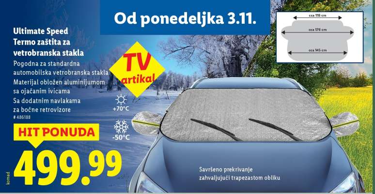 Ultimate Speed Termo zaštita za vetrobranska stakla