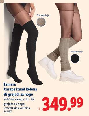 Esmara Čarape iznad kolena ili grejači za noge