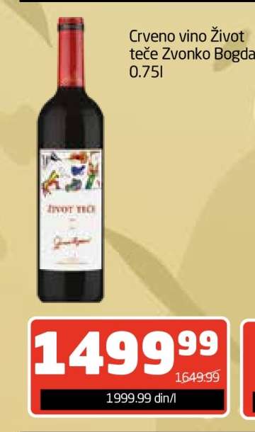 Crveno vino Život teče Zvonko Bogdan 0.75l