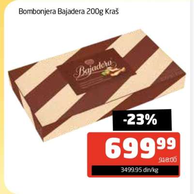 Bombonjera Bajadera 200g Kraš