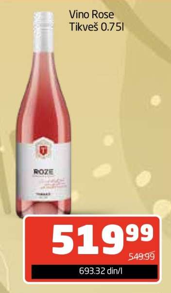 Vino Rose Tikveš 0.75l