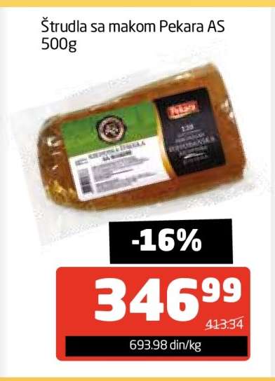 Štrudla sa makom Pekara AS 500g